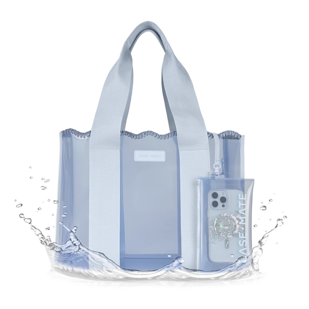 Case-Mate Jelly Tote - Carolina Blue Crochet Wave